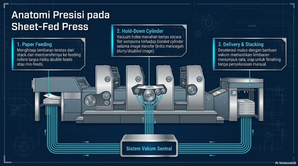 aplikasi central vacuum system industri printing