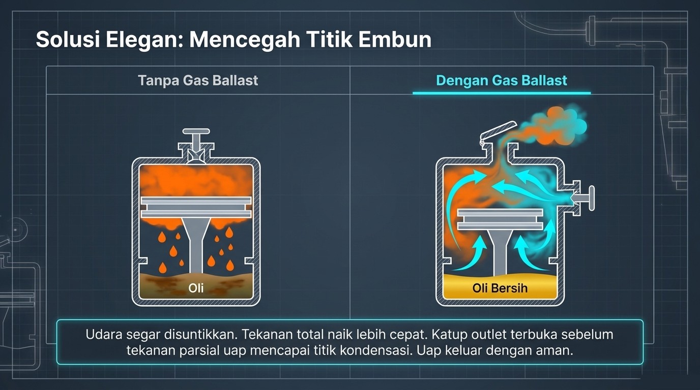 gas ballast - cara kerja