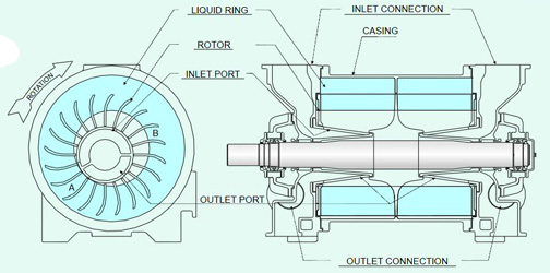 komponen liquid ring vacuum pump
